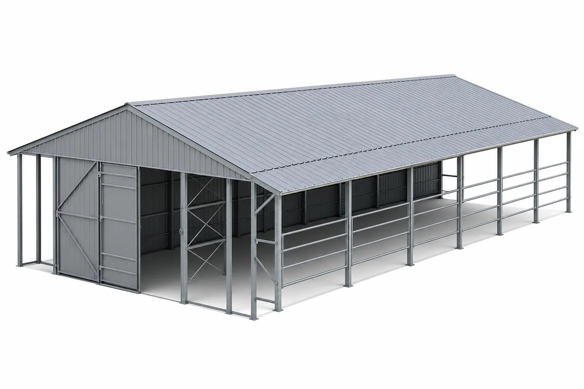 Geniş açıklıklı çelik fabrika/çiftlik yapısı